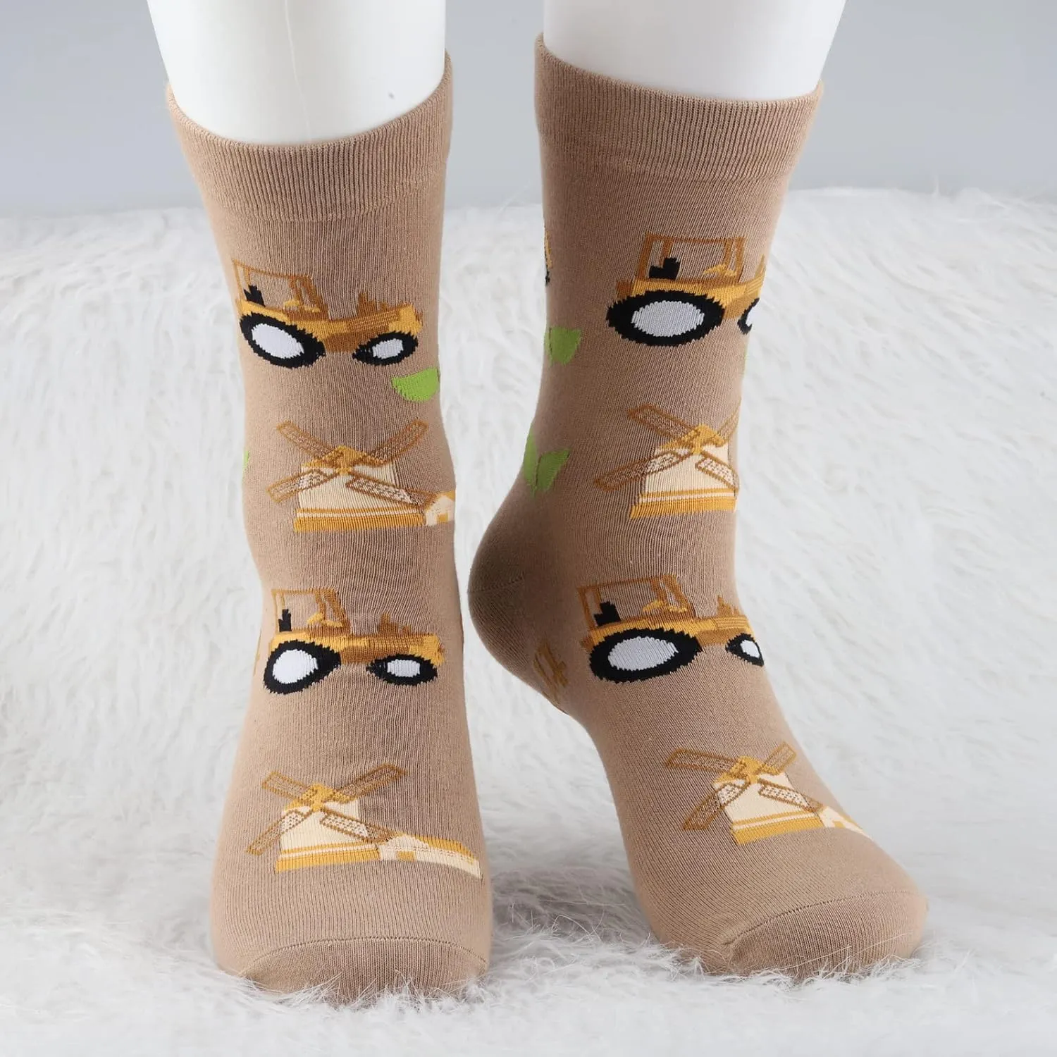 MBMSO 2 Pairs Farming Socks I Still Play with Tractors Socks Funny Farmer Gift Farm Owner Gifts Tractor Lover Gift Socks