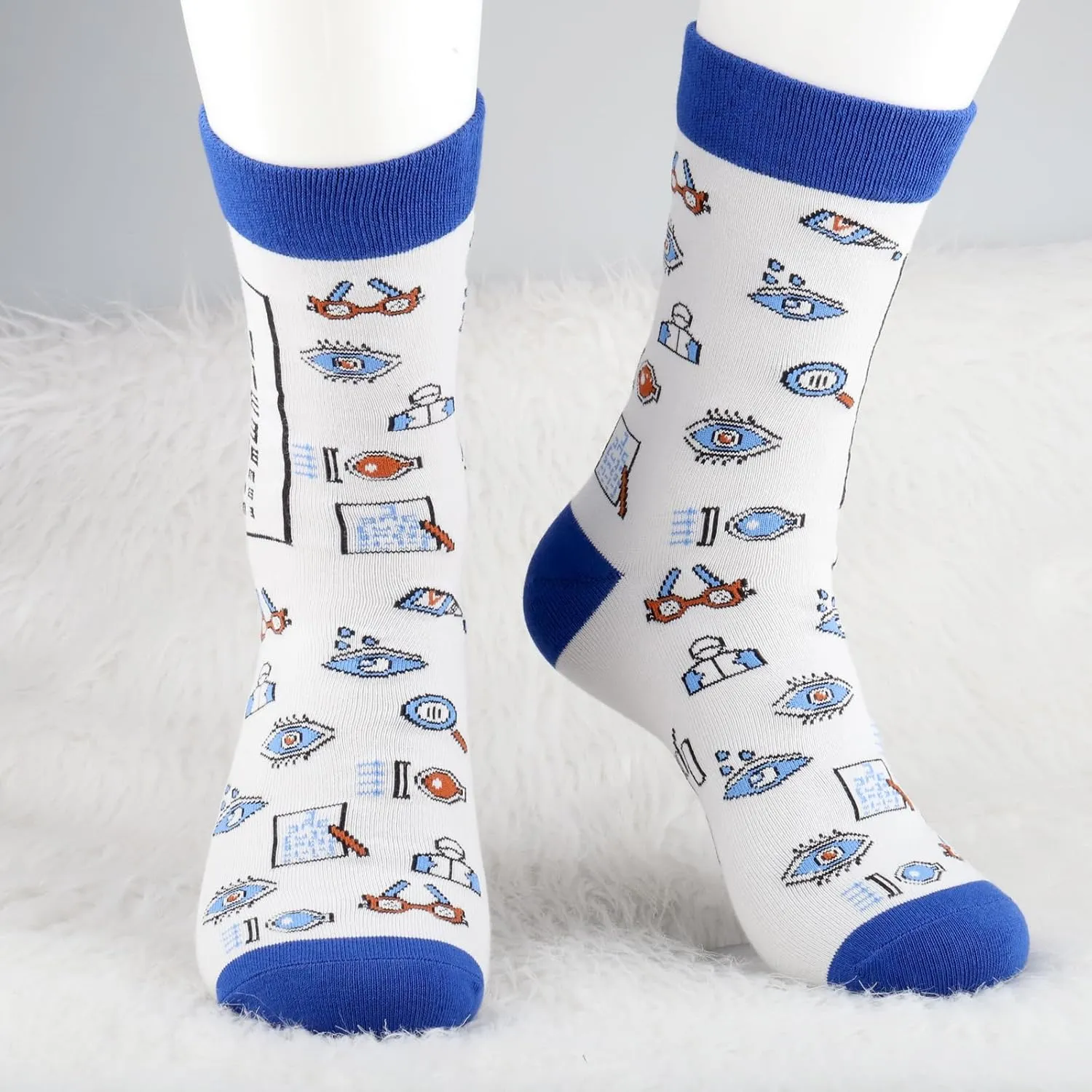 MBMSO Funny Ophthalmologist Socks - 2 Pairs 'Trust Me I'm an Ophthalmologist' Eye Doctor & Ophthalmic Assistant Gifts