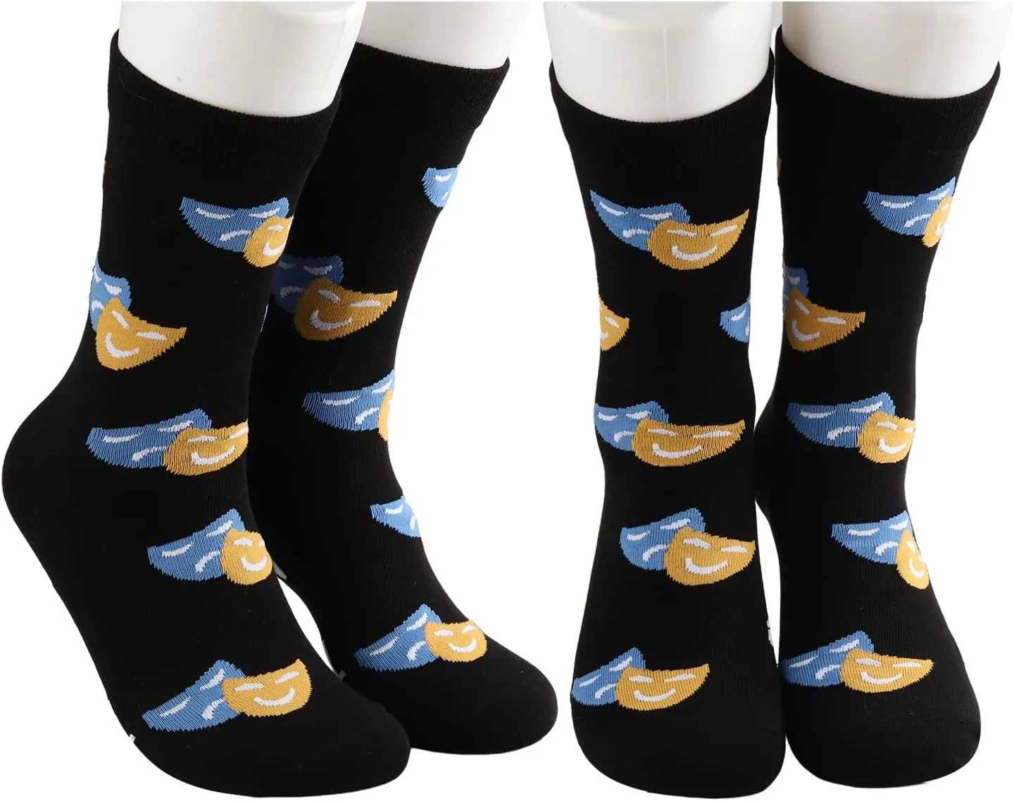 MBMSO Theatre Nerd Gifts: 2 Pairs Drama Masks Socks - Funny Gifts for Drama Lover, Teacher, Thespian