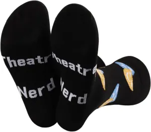 MBMSO Theatre Nerd Gifts: 2 Pairs Drama Masks Socks - Funny Gifts for Drama Lover, Teacher, Thespian