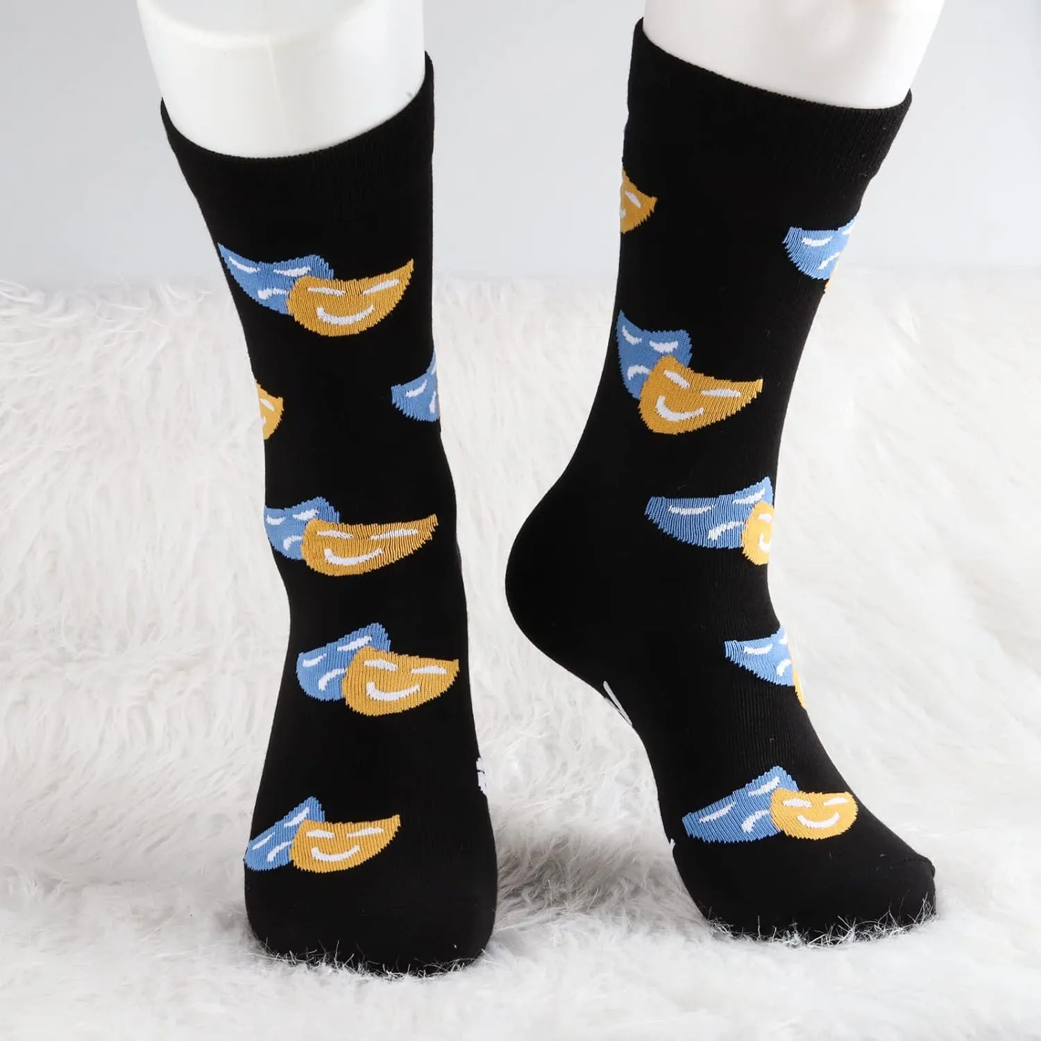 MBMSO Theatre Nerd Gifts: 2 Pairs Drama Masks Socks - Funny Gifts for Drama Lover, Teacher, Thespian
