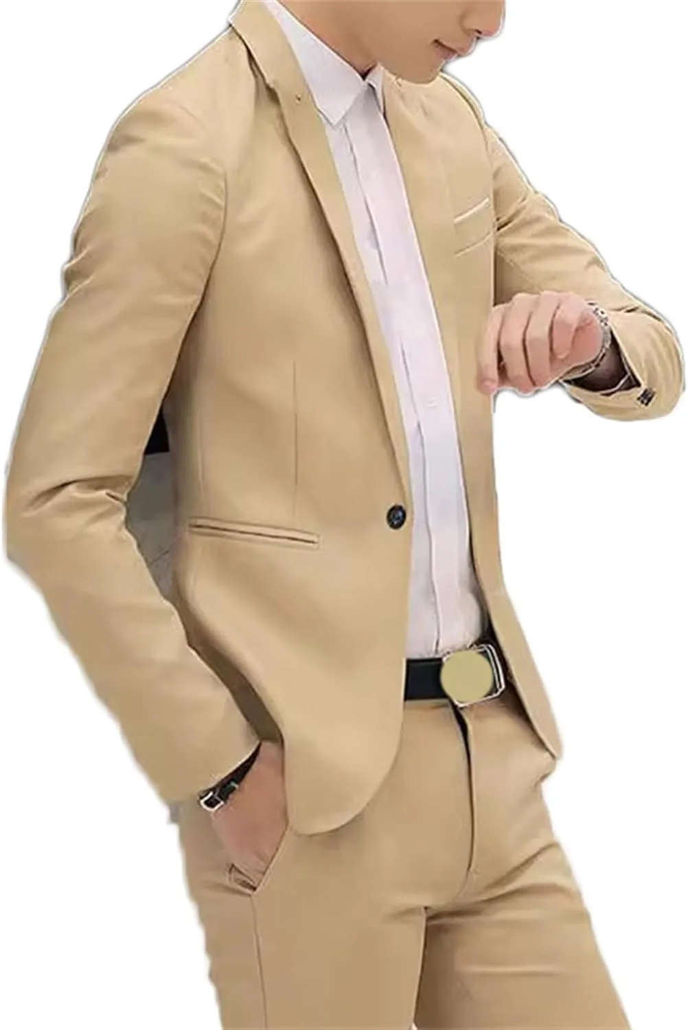 Men's Suit Jacket One Button Slim Fit Sport Coat Business Daily Blazer