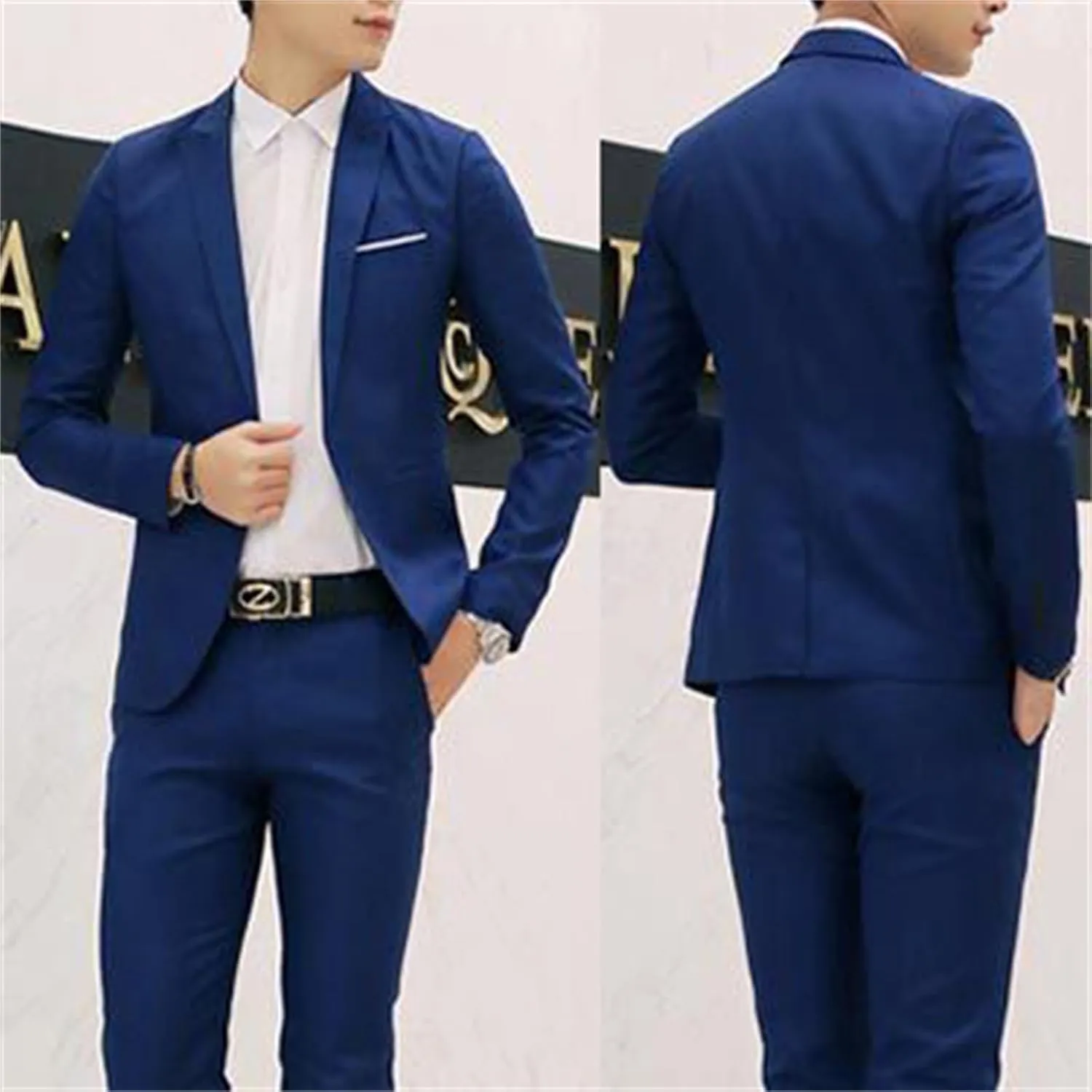 Men's Suit Jacket One Button Slim Fit Sport Coat Business Daily Blazer