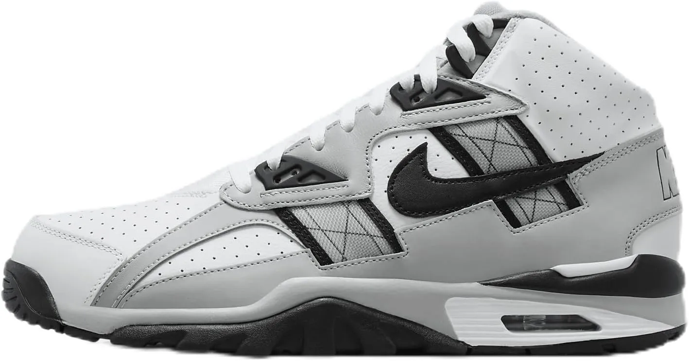 Nike Air Trainer SC High Men's Shoes (HJ9106-100, White/Light Smoke Grey/Black) Size 11