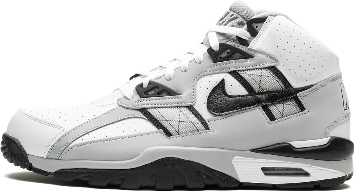 Nike Air Trainer SC High Men's Shoes (HJ9106-100, White/Light Smoke Grey/Black) Size 12