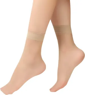 No Show Socks For Women 10Pairs Sheer Ankle Sock Lady Nylon Socks For Women Ankle High Sock Sheer Ankle Running