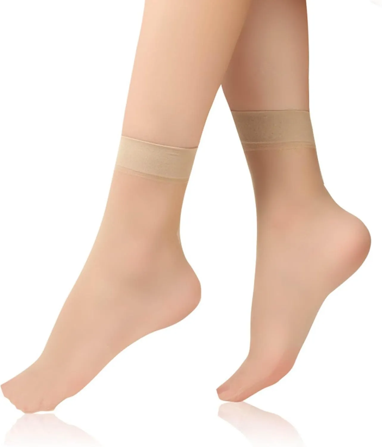No Show Socks For Women 10Pairs Sheer Ankle Sock Lady Nylon Socks For Women Ankle High Sock Sheer Ankle Running