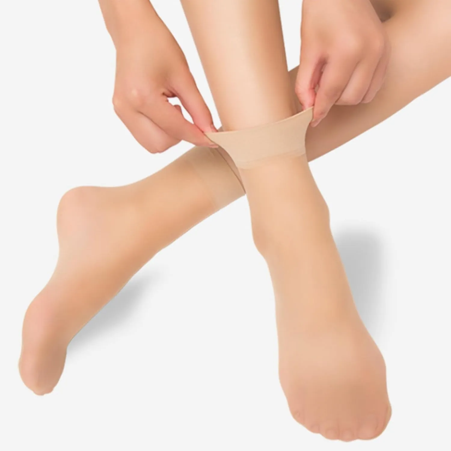 No Show Socks For Women 10Pairs Sheer Ankle Sock Lady Nylon Socks For Women Ankle High Sock Sheer Ankle Running