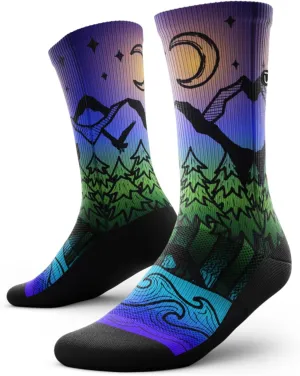 Outway Novelty Crew Socks for Men & Women, Breathable, Moisture-Wicking Athletic Calf Socks with Arch Support