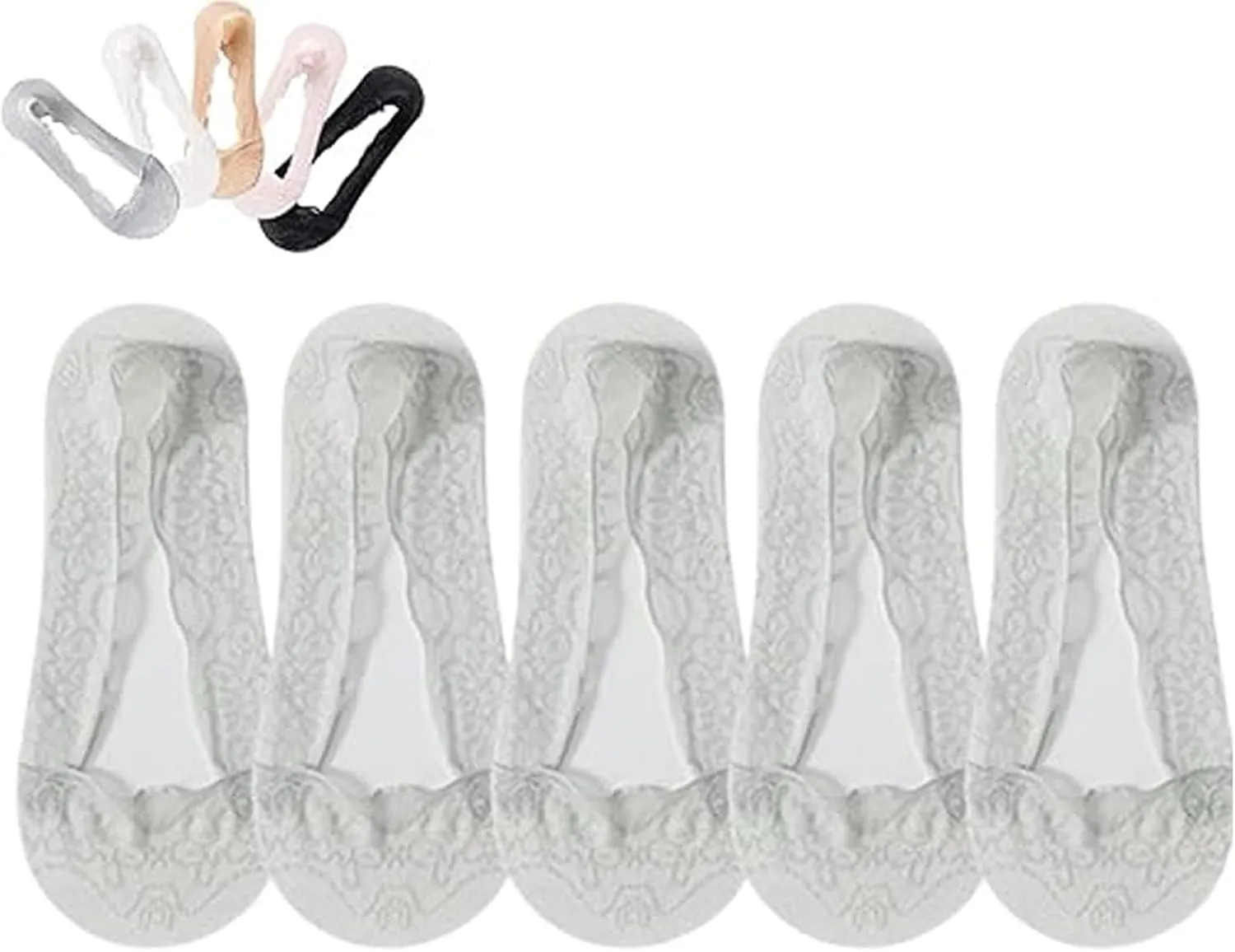 Pleteffect Socks, Mesh Lace No Show Liner for Women, For Women's Summer Sweat-Absorbent and Non-slip Socks