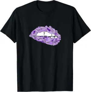 Purple Female Sneakerhead Sneaker Lips Purple T-Shirt