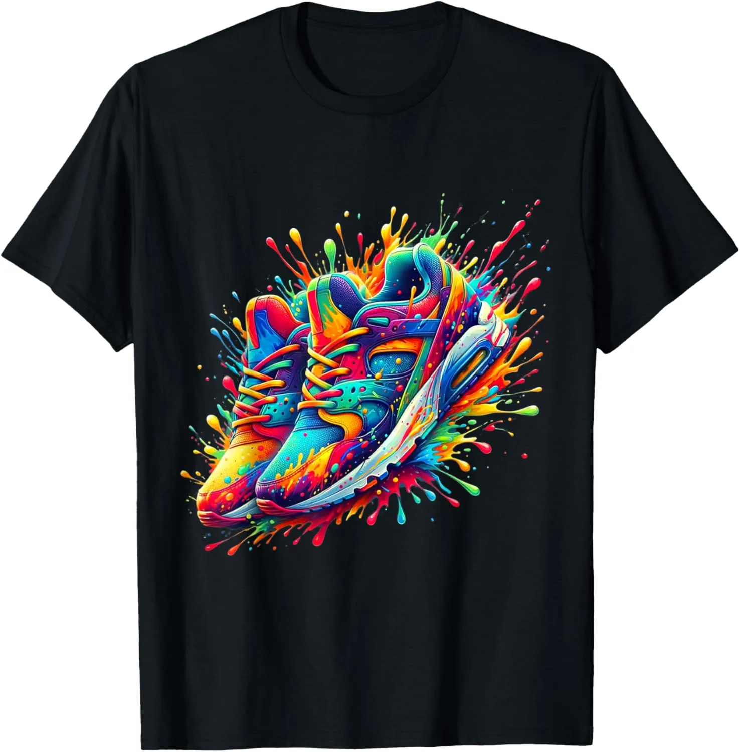 Sneaker Head Watercolor Colorful Sneaker Lover T-Shirt