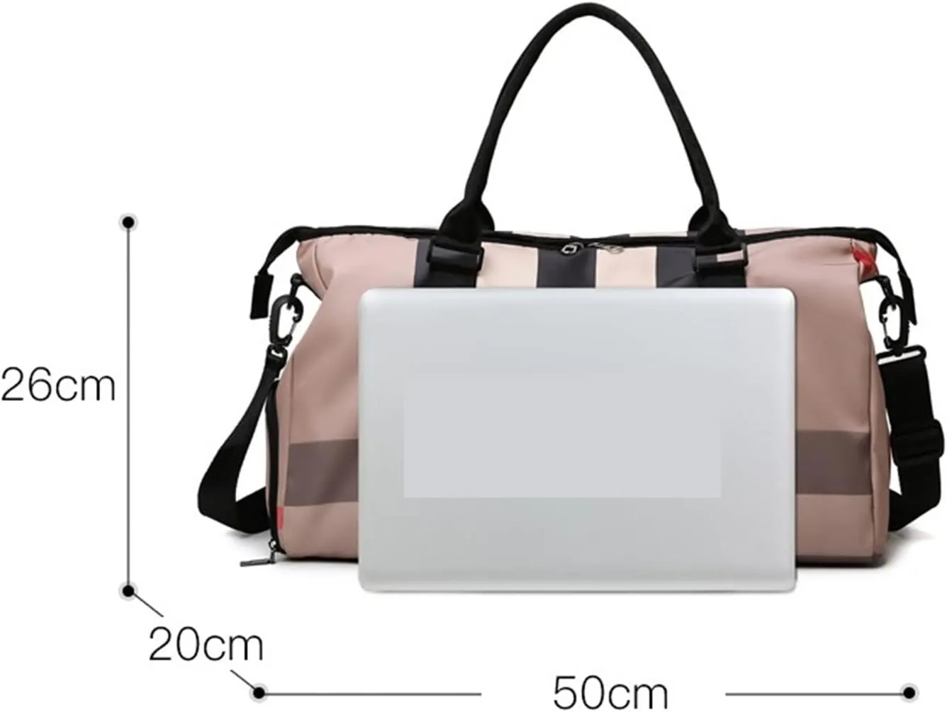 Sports Duffel Bags Gym Bags For Women Men With Shoes Pocket Nylon Large Big Fashion Travel Training Waterproof Sports Fitness Shopper Shoulder Bag(Khaki)