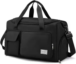 Sports Gym Bag Duffel Bag with Shoe Compartment Weekender Travel Bag for Women