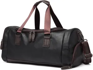 Sports Gym Bag Travel Duffel Bag Waterproof Weekender Overnight Tote Carry On Bag with Wet Pocket & Shoes Compartment for Men Women Lightweight Adjustable Strap