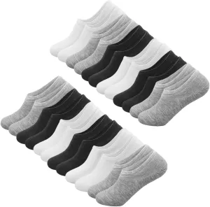 Tphon Women's No Show Socks, 12 Pairs Low Cut Ankle Socks with Anti-Skid Grips for Loafers