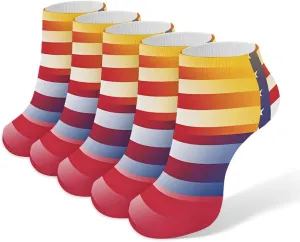 U.S. Colombia Flag 5 Pairs Low Cut Ankle Socks for Men Women Athletic Running Socks No Show Breathable