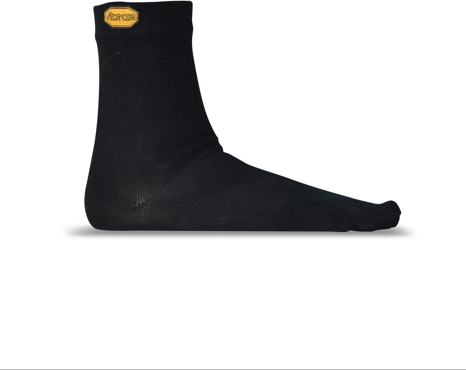 Vibram Merino Wool-Blend Crew Toe Socks (X-Large, Black)
