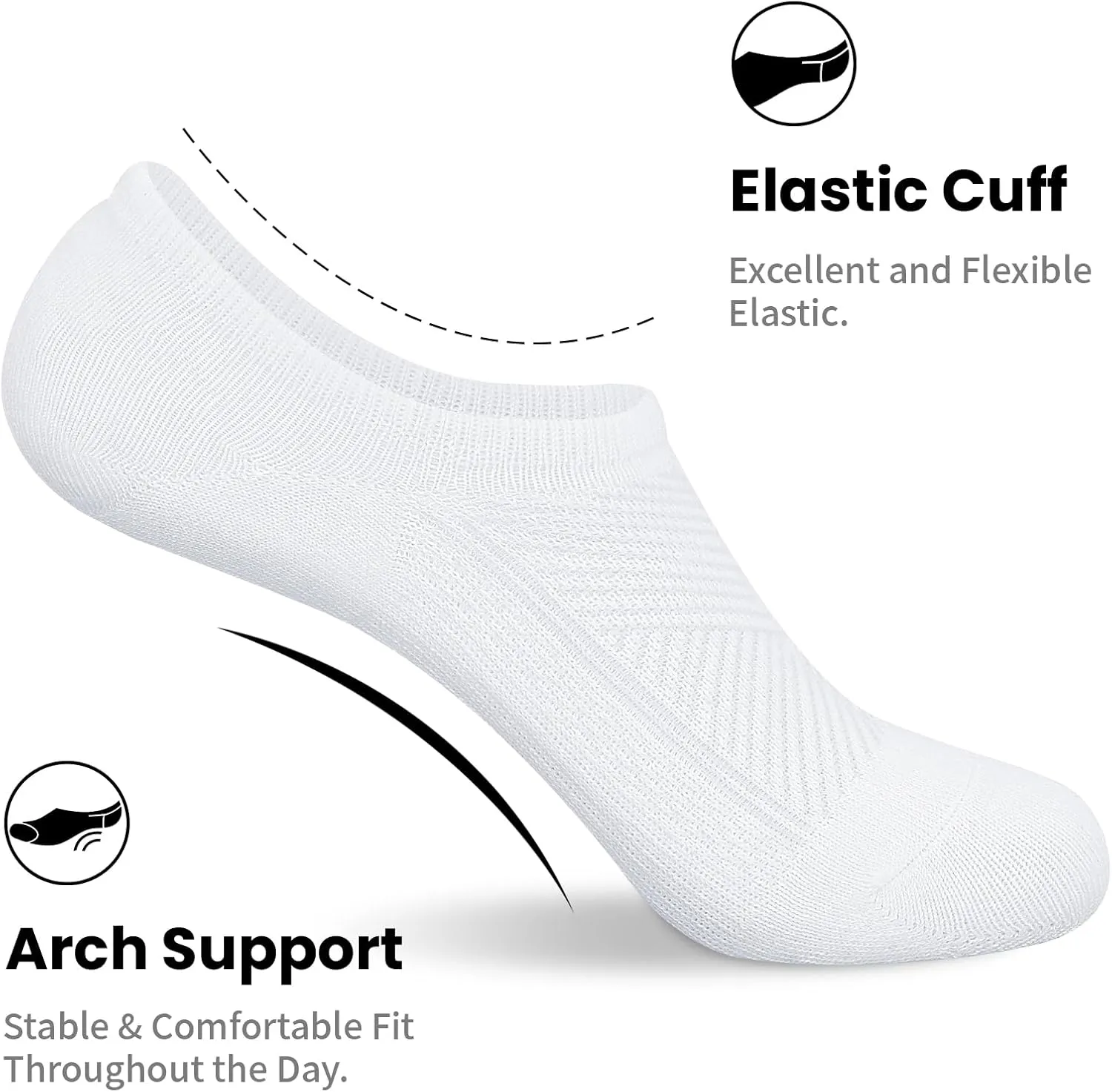 wernies No Show Socks Women 10 Pairs Low Cut Ankle Socks with Non Slip Casual Invisible Liner Socks