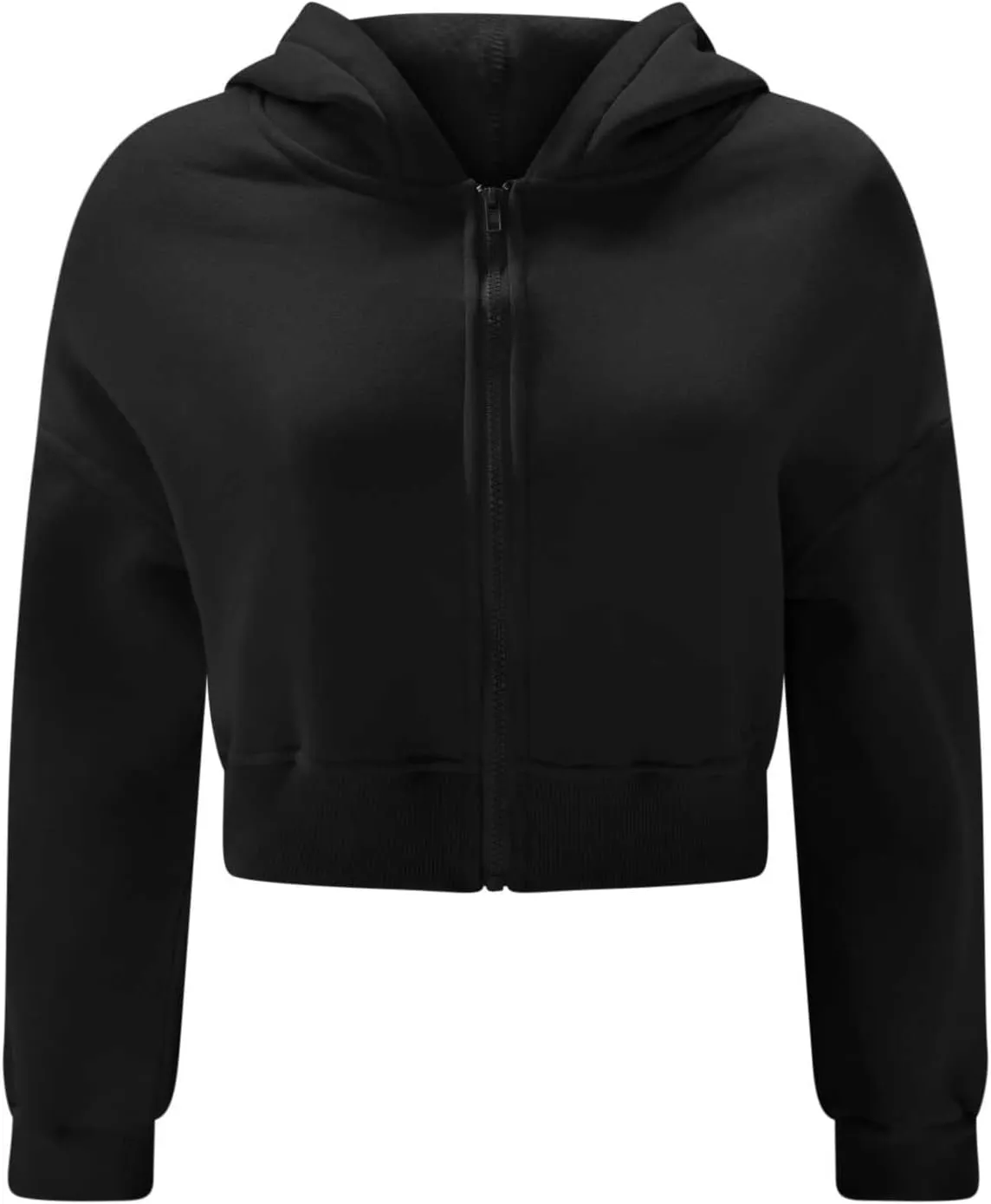 Women's Half Zipper Cropped Sweatshirts Hoodies,Casual V Neck Long Sleeve Pullover Tunic Comfy Basic Tops