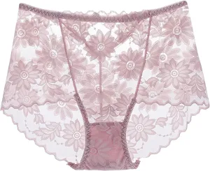Women's Panties High Waist Lace Seamless Briefs Comfortable Large Size Underwear for Women