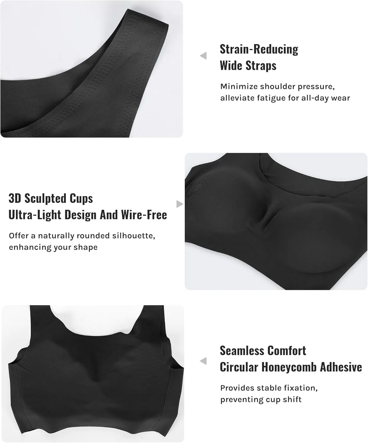 Women's Wirefree T-Shirt Bra Full Coverage No Underwire Bra Seamless Comfort Design for Everyday Bra Smooth Fit