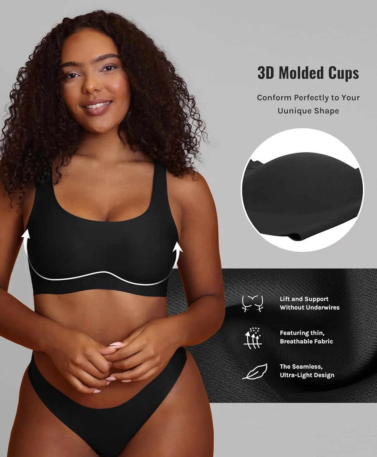 Women's Wirefree T-Shirt Bra Full Coverage No Underwire Bra Seamless Comfort Design for Everyday Bra Smooth Fit