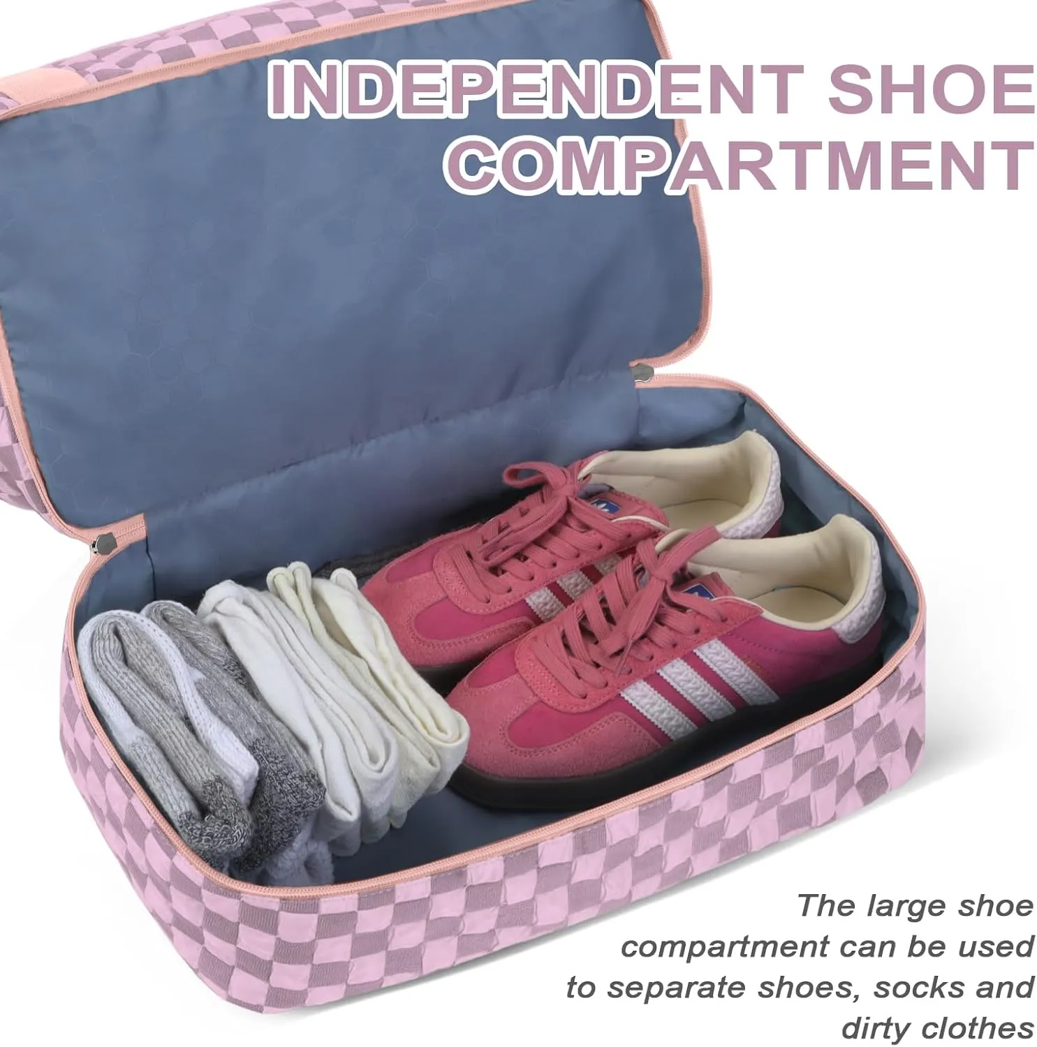 WOOMADA Weekender Bag for Women, Travel Duffel Bags with Shoe Compartment & Wet Pocket, Personal Item Bag for Airlines