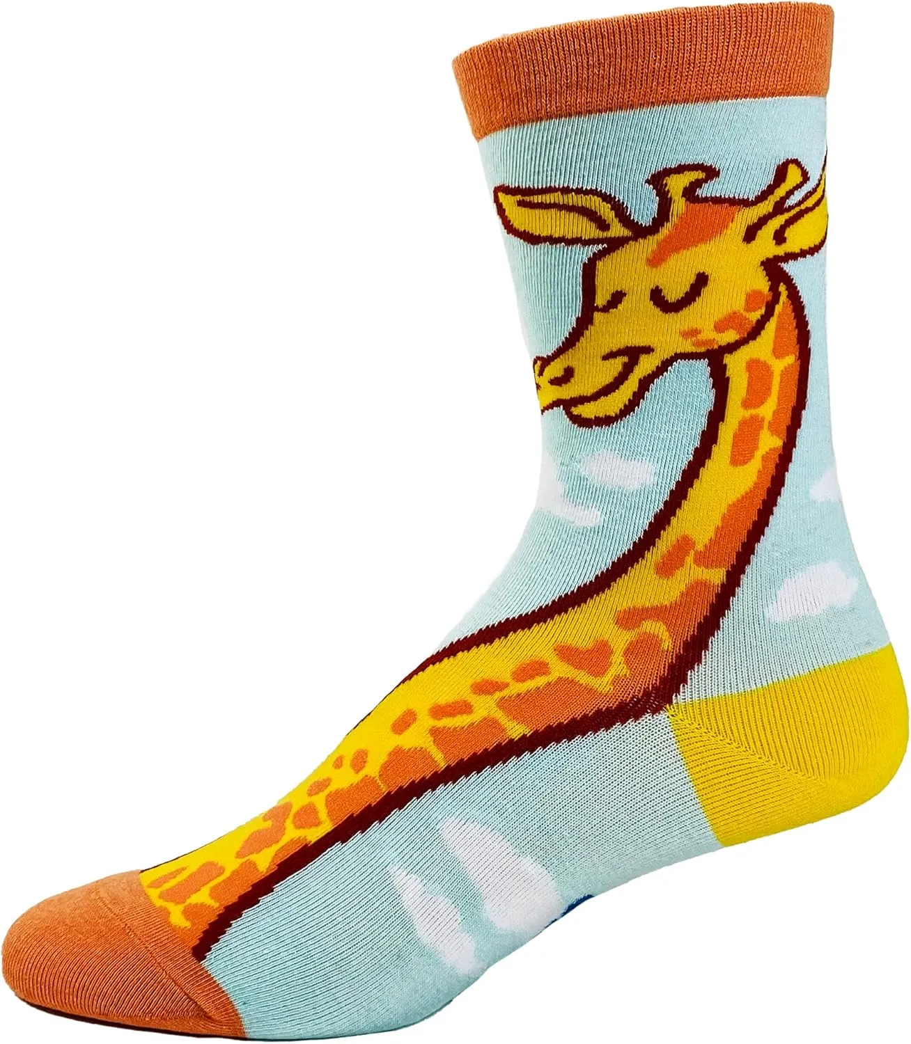 Youth Get On My Level Socks Funny Tall Giraffe Novelty Graphic Footwear